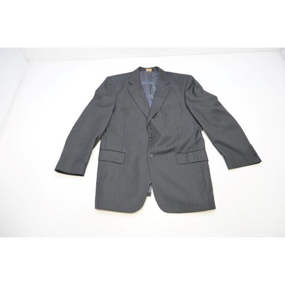 Jos A Bank Wool Gray Striped 2 Piece Suit Pants Jacket Mens Sz 34 x 30 41 R - Picture 11 of 14